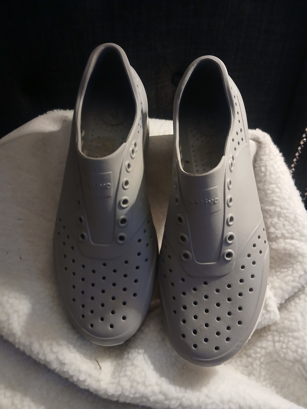 Native Men's Lightweight Grey Slip-On Water-Resistant Shoes 10